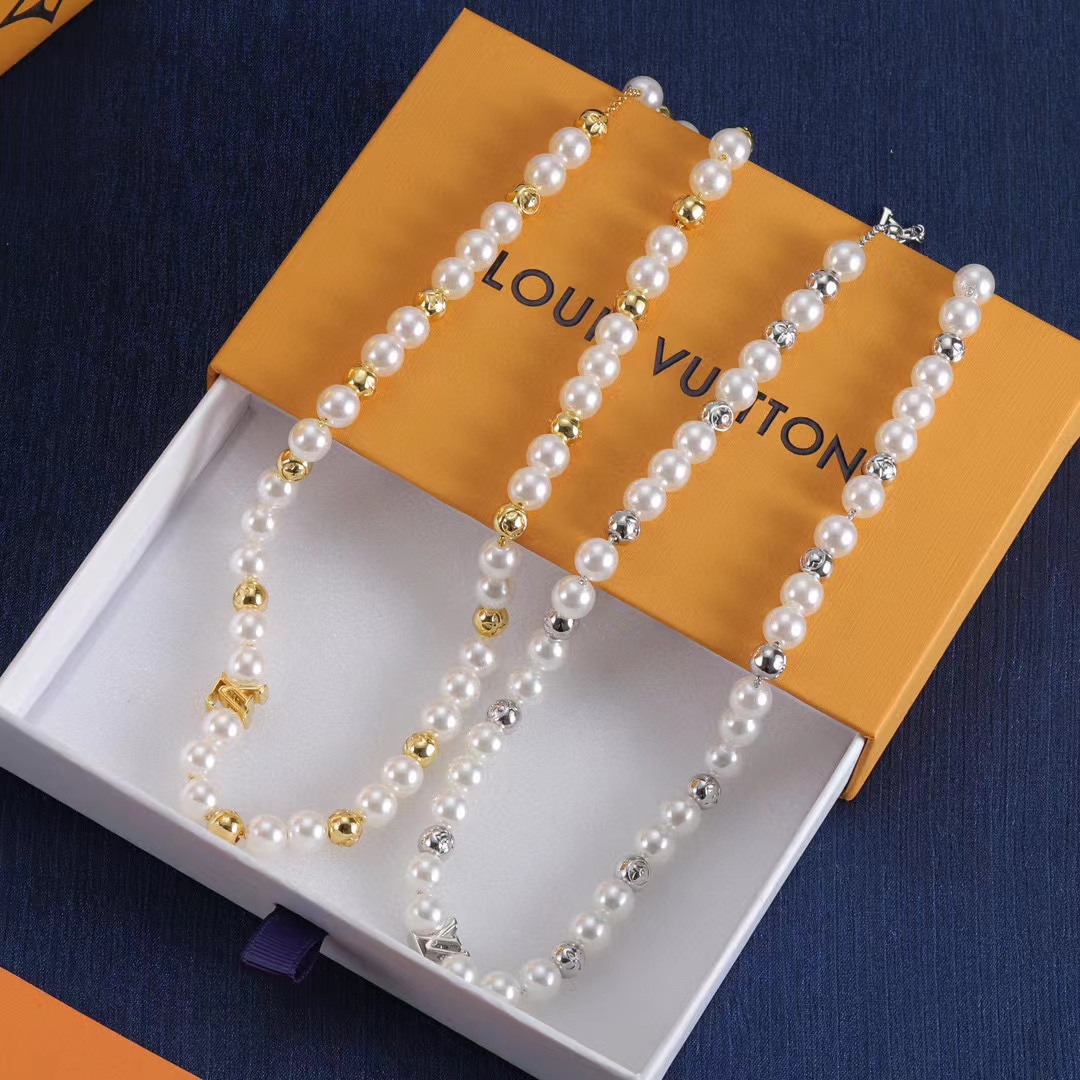 LV シンプルパールネックレス【50％割引+送料無料】
