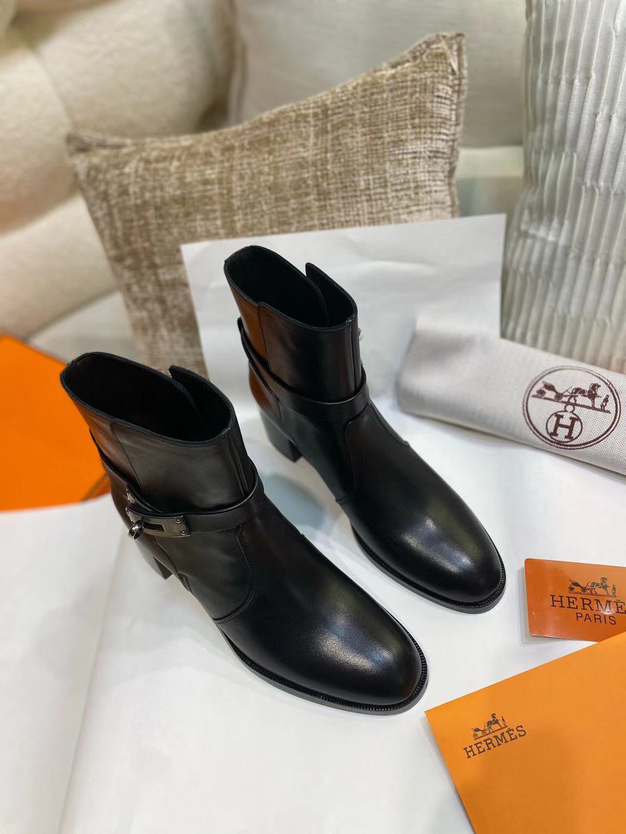 HERME5 高品質シープスキン ハイヒールブーツ【50％割引+送料無料】