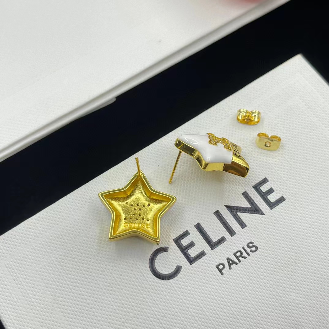 CEL1NE 五芒星レターイヤリング【50％割引+送料無料】