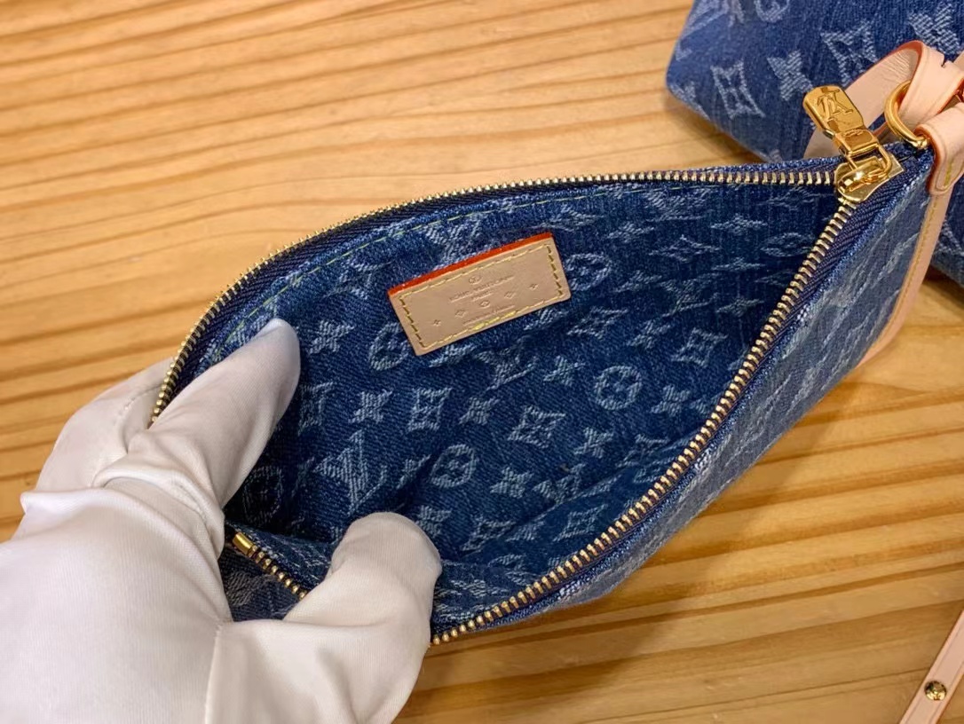 LV Carryall 老眼用デニムショルダークロスボディバッグ【50％割引+送料無料】