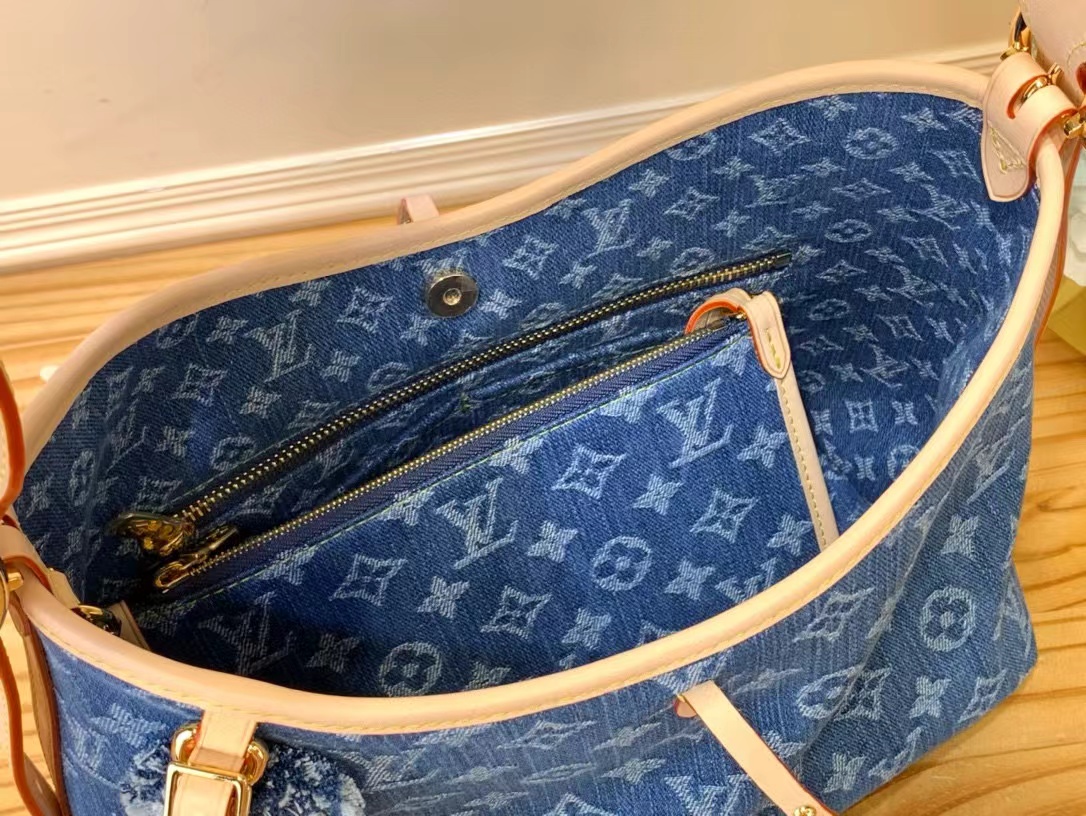 LV Carryall 老眼用デニムショルダークロスボディバッグ【50％割引+送料無料】