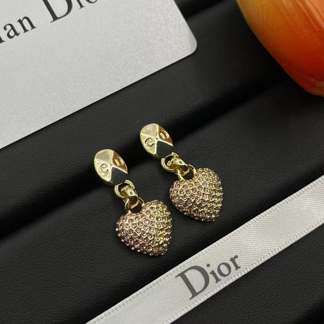 DI0R CD ハートセット ダイヤモンド スタッド ピアス【50％割引+送料無料】