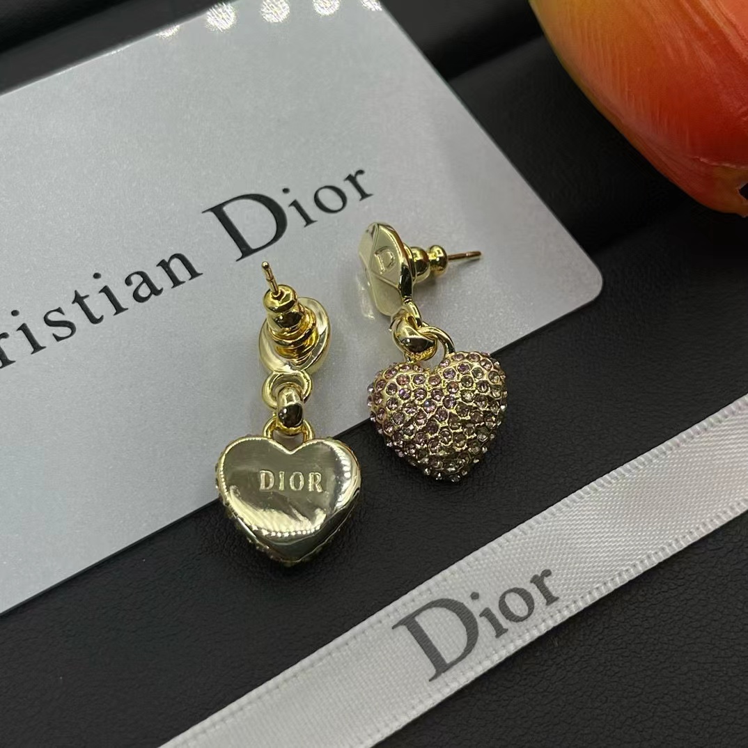 DI0R CD ハートセット ダイヤモンド スタッド ピアス【50％割引+送料無料】