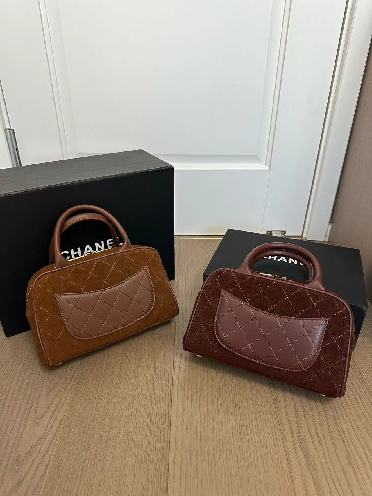 CHANE1 ヌバックレザー ボウリングバッグ【50％割引+送料無料】