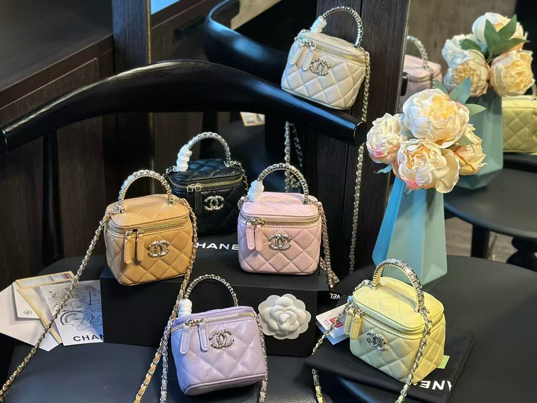 CHANE1 24B ダイヤモンドハンドル ショルダー クロスボディバッグ【50％割引+送料無料】
