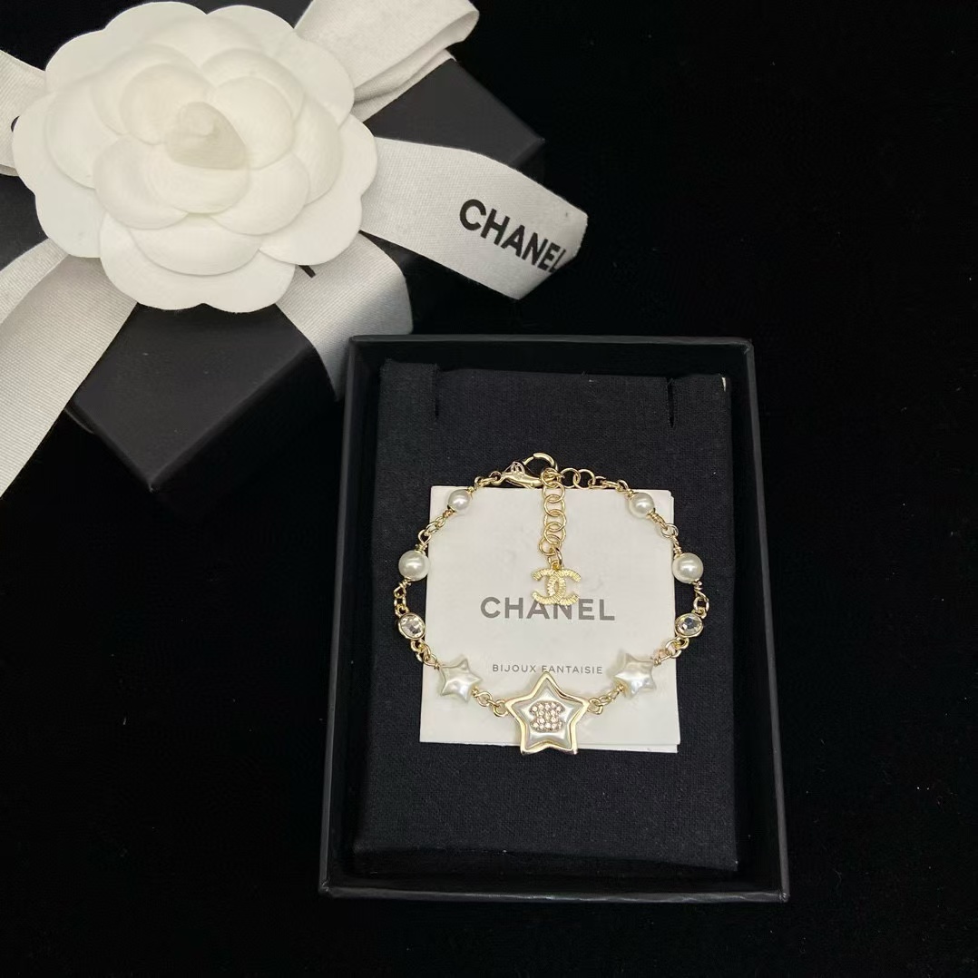 CHANE1 五芒星パールブレスレット【50％割引+送料無料】