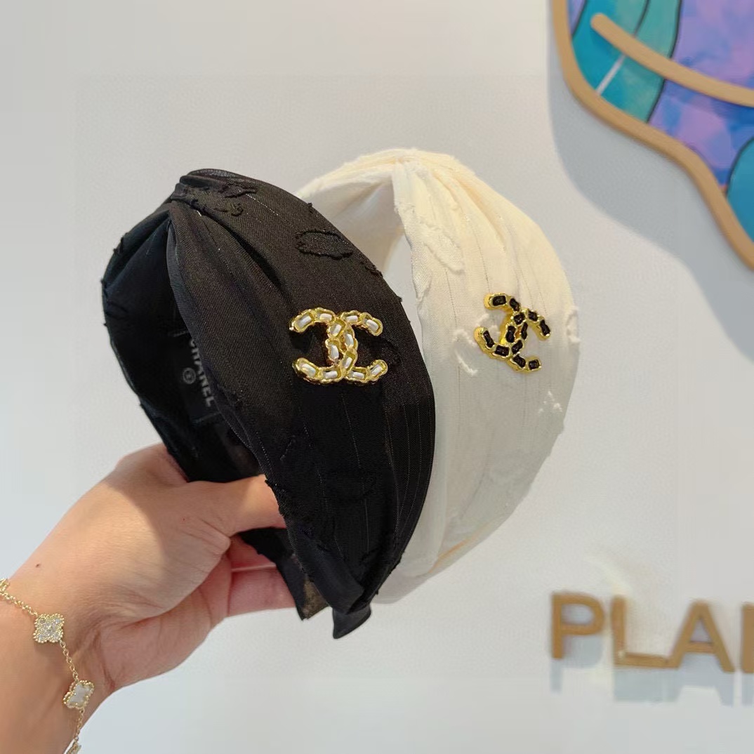 CHANE1 ダブル C ロゴ ヘッドバンド【50％割引+送料無料】