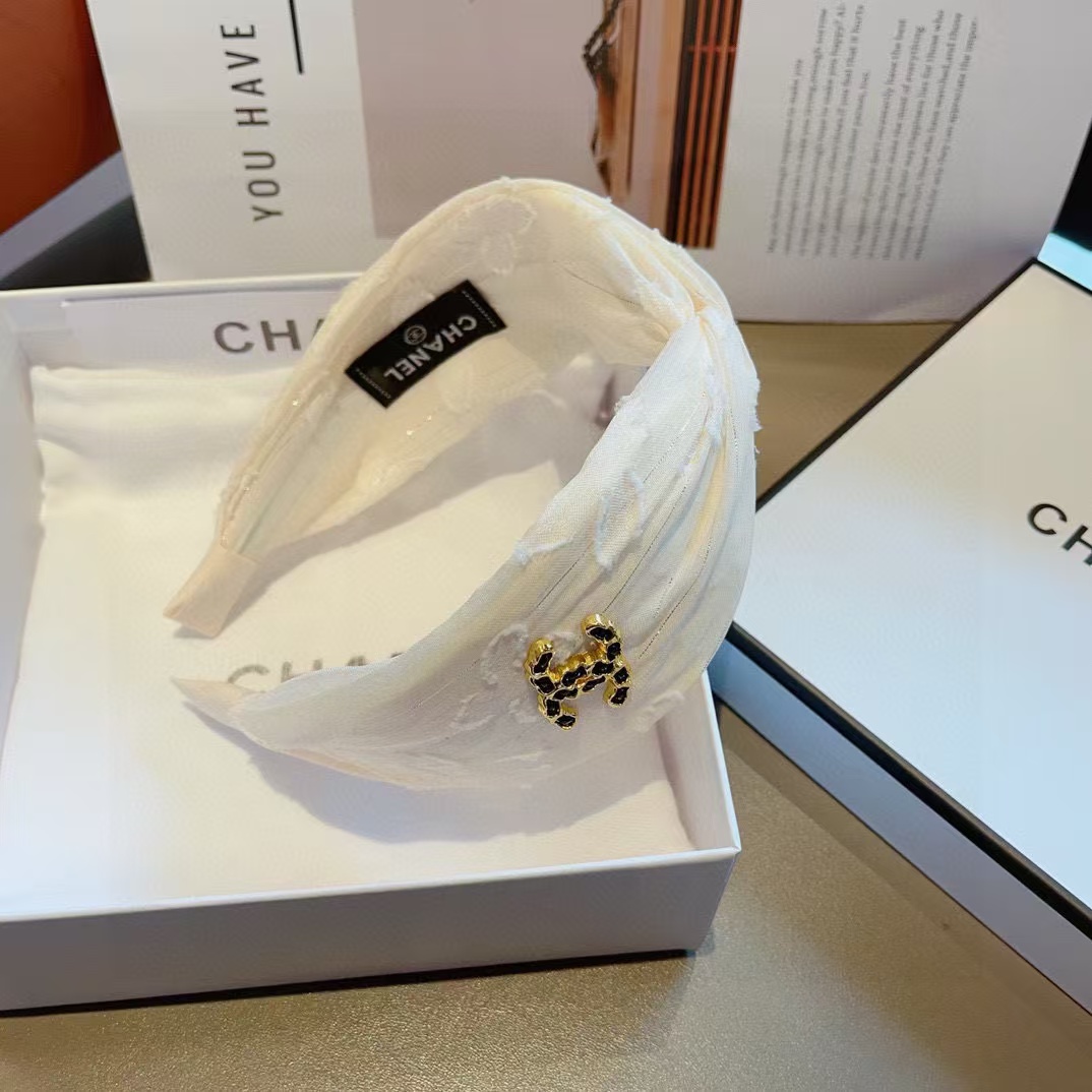 CHANE1 ダブル C ロゴ ヘッドバンド【50％割引+送料無料】
