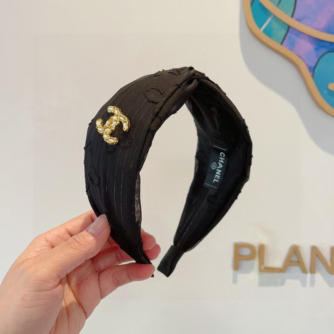 CHANE1 ダブル C ロゴ ヘッドバンド【50％割引+送料無料】