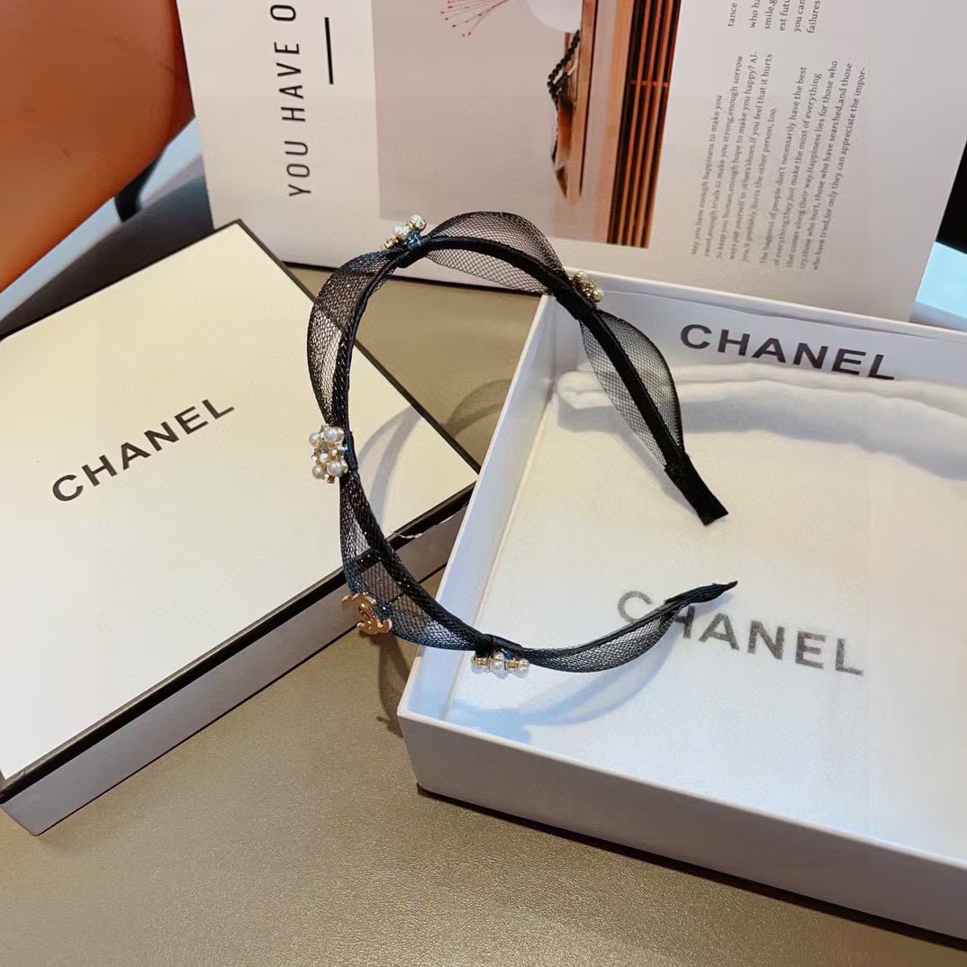 CHANE1 パールガーゼヘッドバンド【50％割引+送料無料】