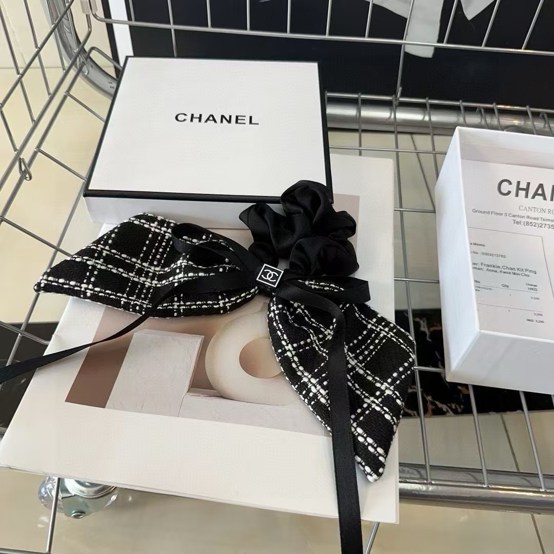 CHANE1 弓チェック柄ヘアロープ【50％割引+送料無料】