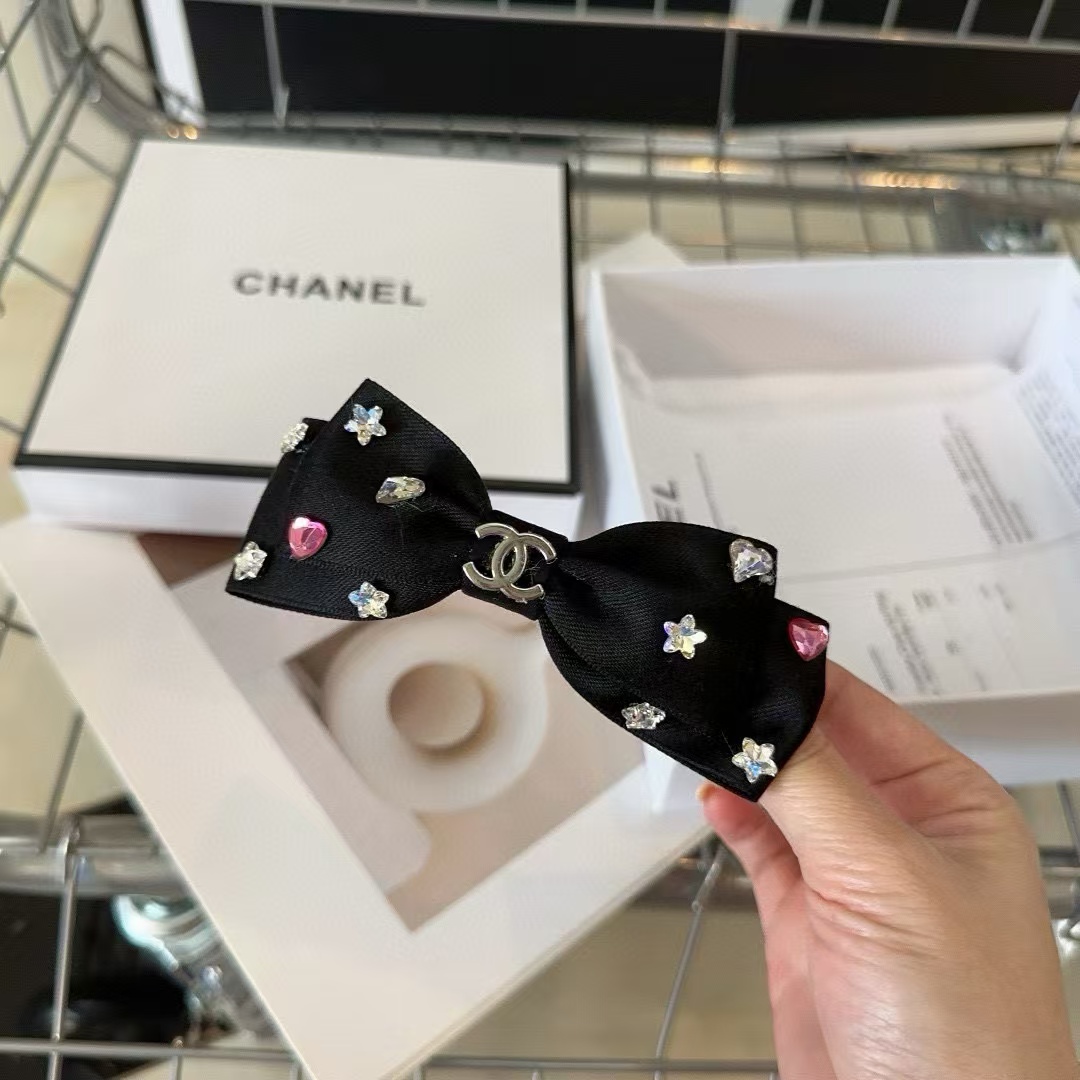 CHANE1 ダブルCロゴ ダイヤモンド ヘアクリップ【50％割引+送料無料】
