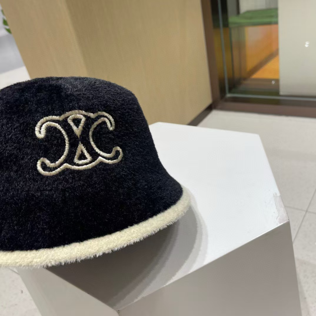 CEL1NE 凱旋門 ミンク ベルベット バケット ハット【 50％割引+送料無料】