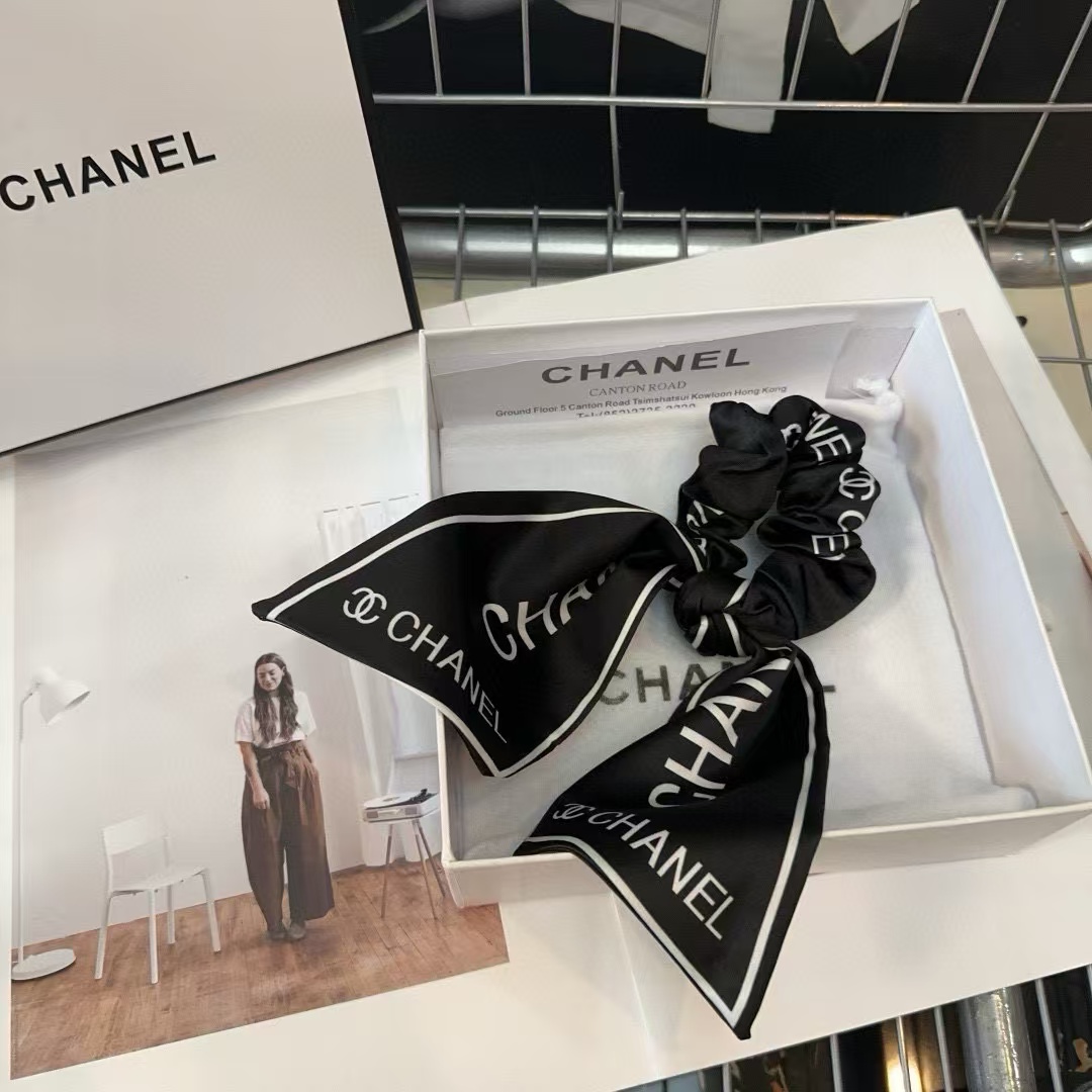 CHANE1 ダブルCレターボウヘアネクタイ【 50％割引+送料無料】