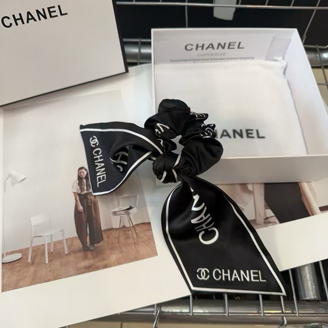 CHANE1 ダブルCレターボウヘアネクタイ【 50％割引+送料無料】