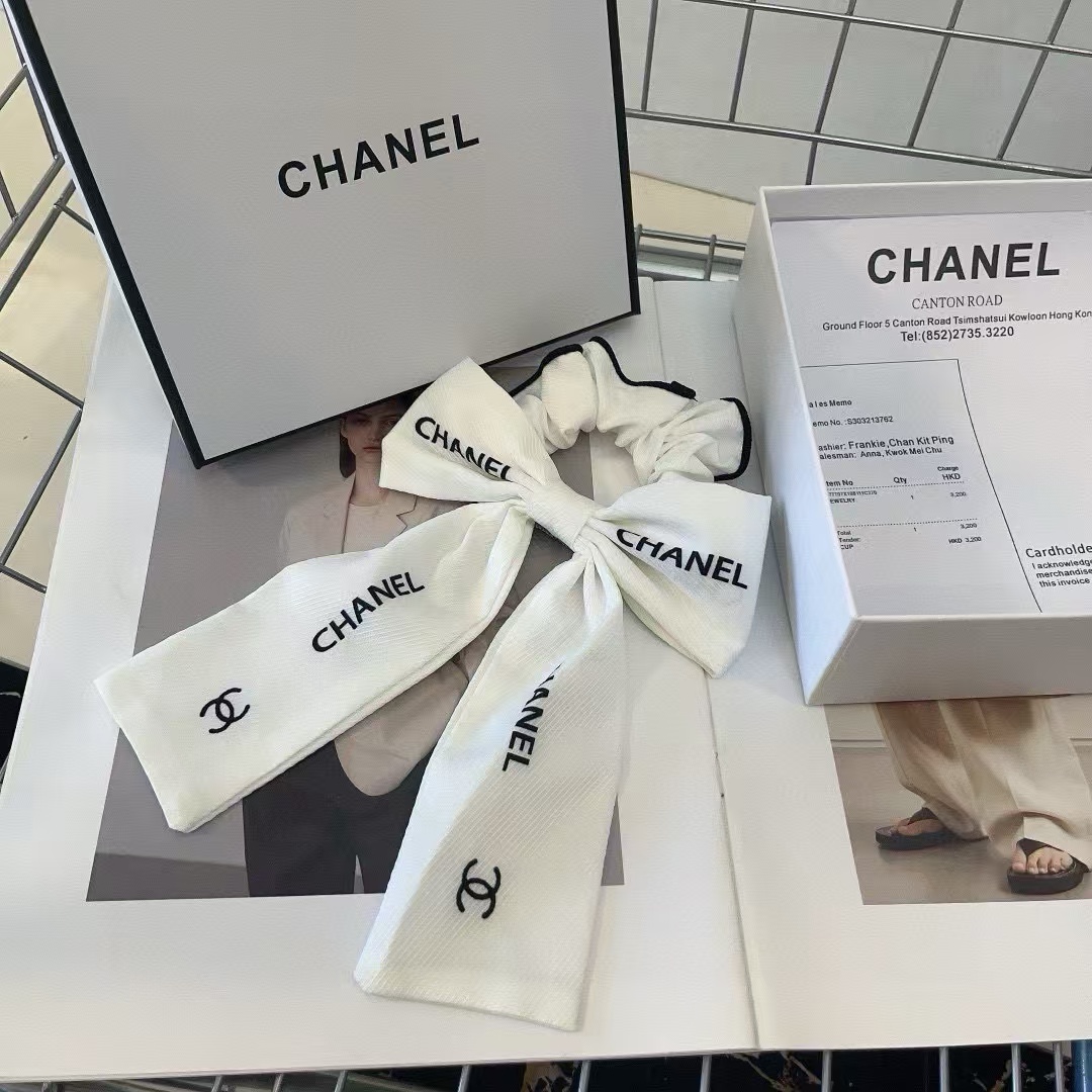 CHANE1 ダブルCレターボウヘアネクタイ【 50％割引+送料無料】