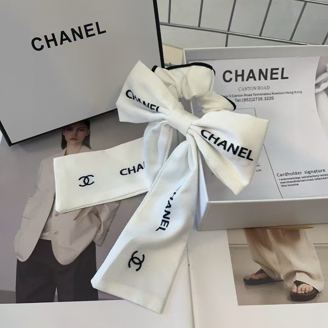 CHANE1 ダブルCレターボウヘアネクタイ【 50％割引+送料無料】