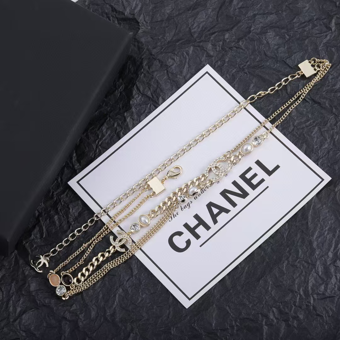CHANE1 ハート ダブルC ネックレス【50％割引+送料無料】