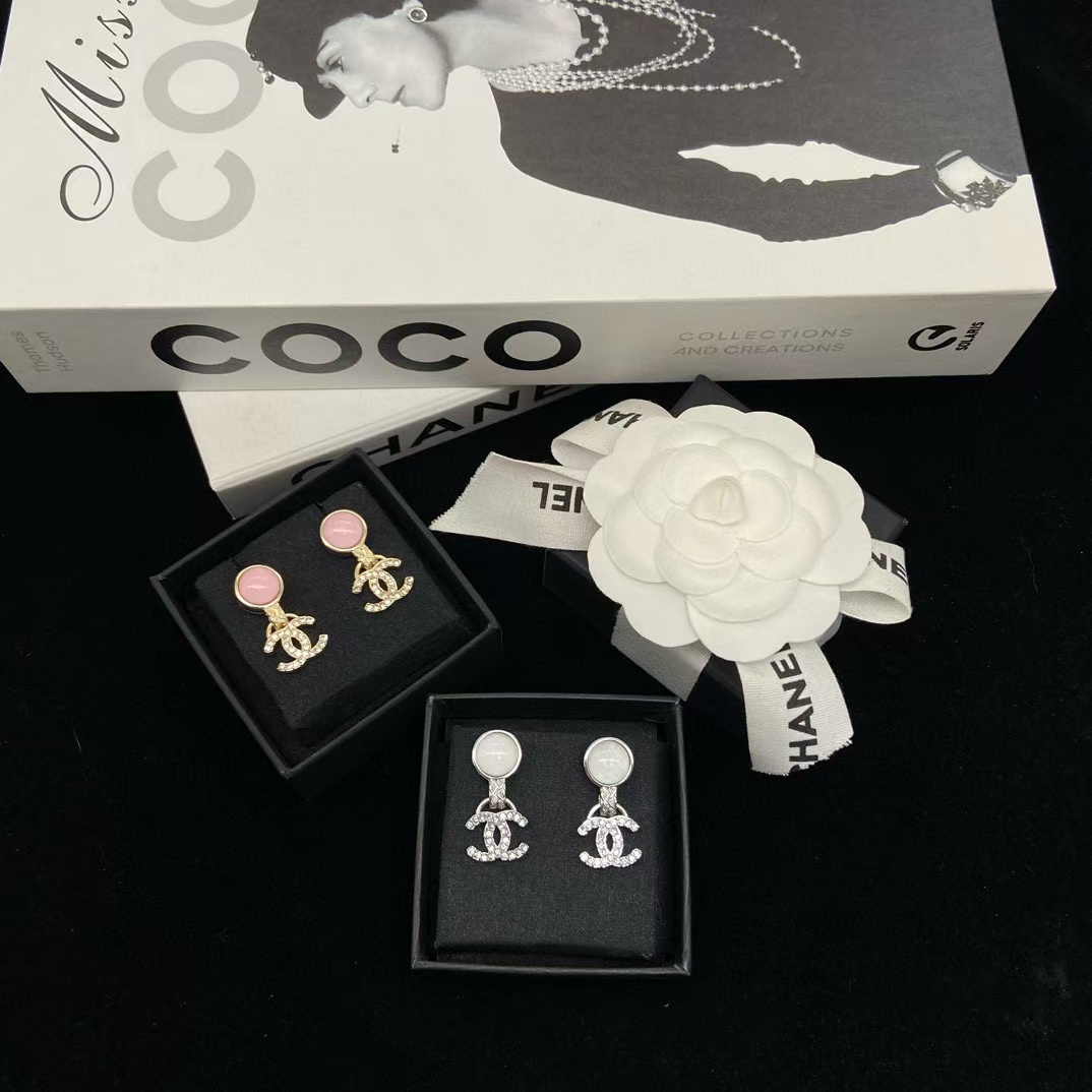 CHANE1 ラウンド ダブル C スタッド ピアス【50％割引+送料無料】