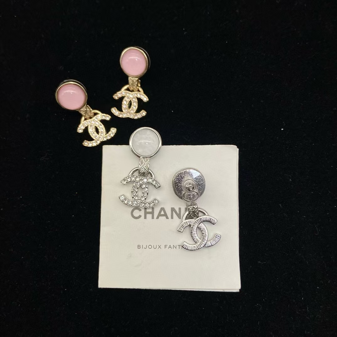 CHANE1 ラウンド ダブル C スタッド ピアス【50％割引+送料無料】