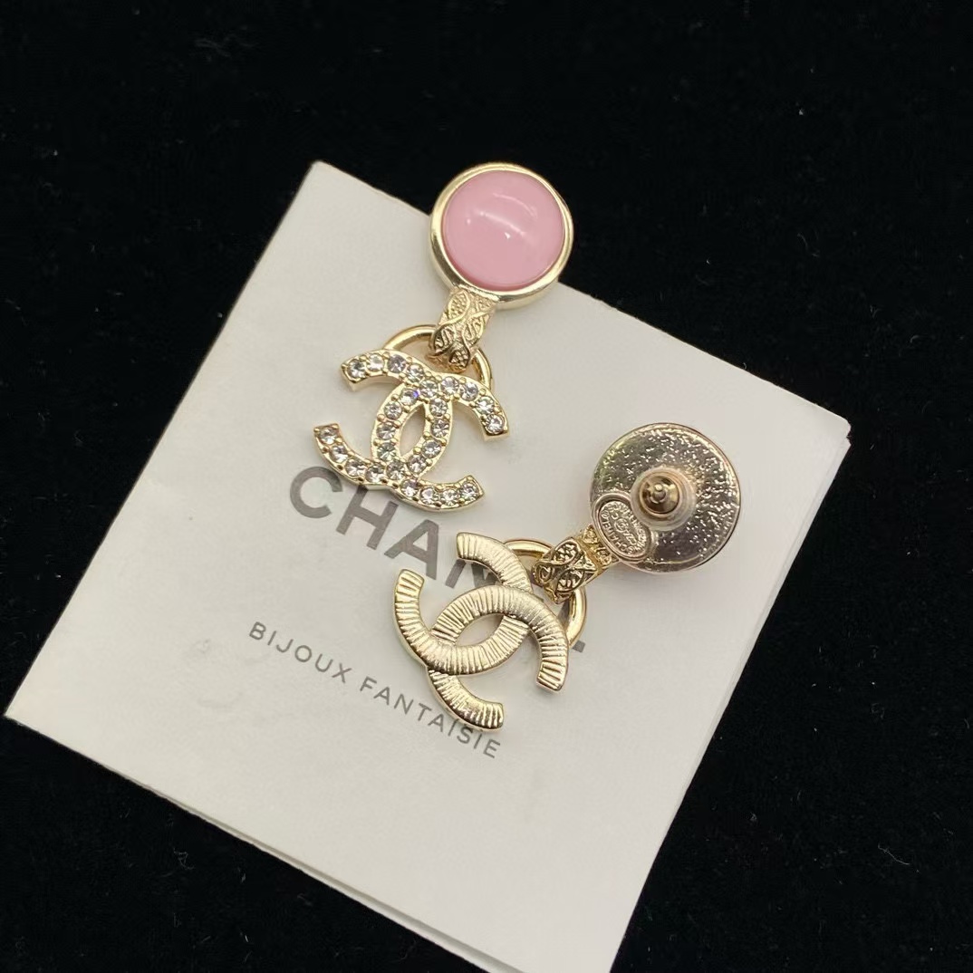 CHANE1 ラウンド ダブル C スタッド ピアス【50％割引+送料無料】
