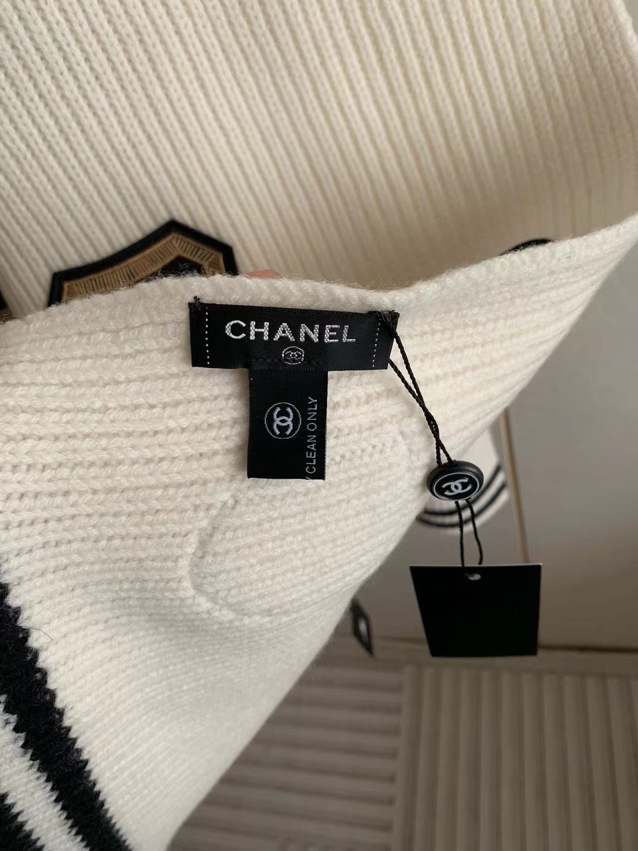 CHANE1 マイクロ刺繍カシミア ニット スカーフ【50％割引+送料無料】