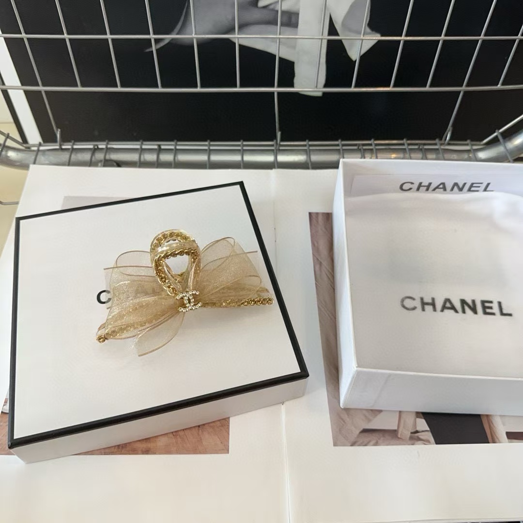 CHANE1 ダブルCラインストーンリボンヘアピン【50％割引+送料無料】