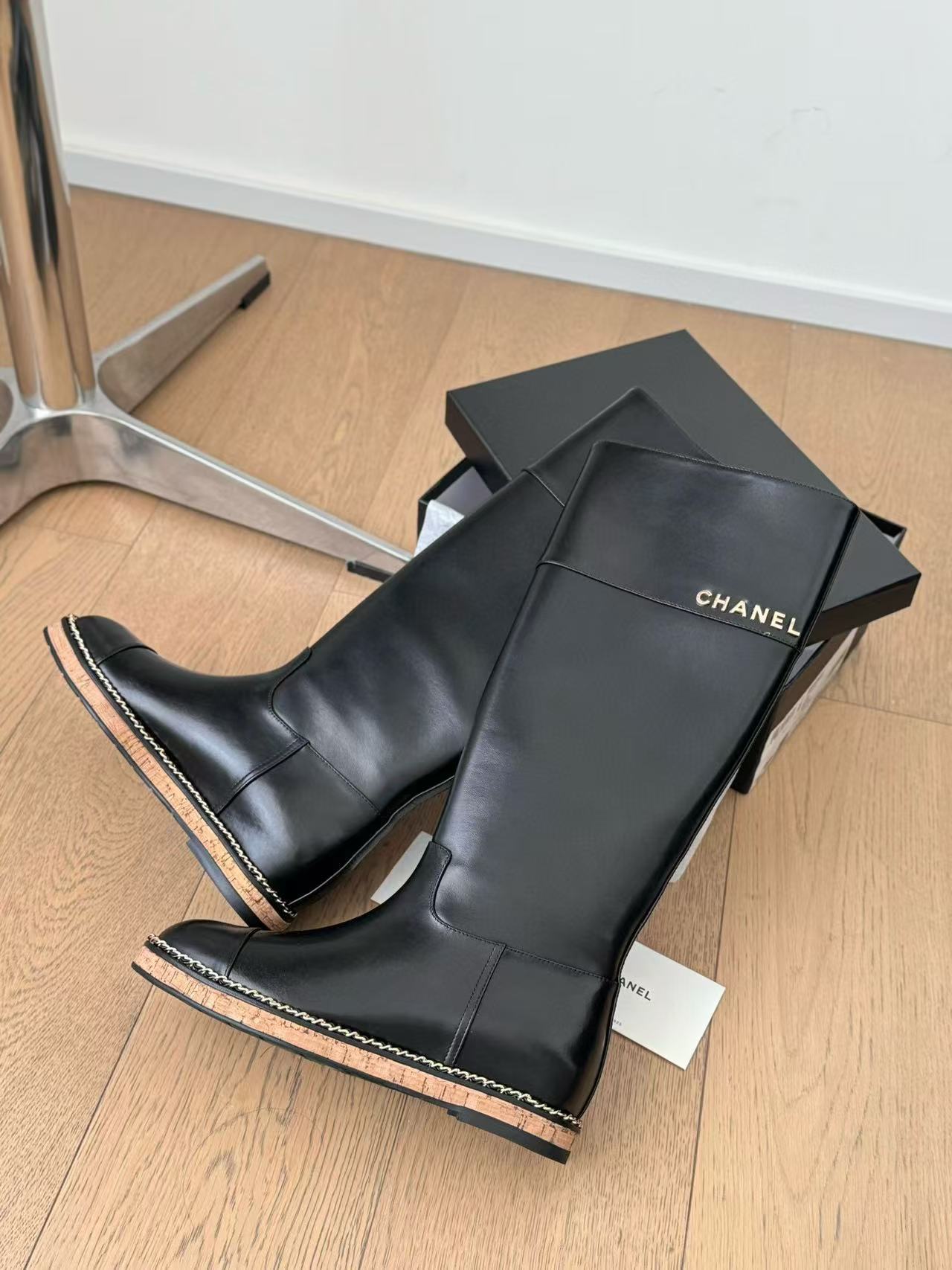CHANE1 高級牛革チェーンレターシンプルショートブーツ/ブーツ【50%割引+送料無料】
