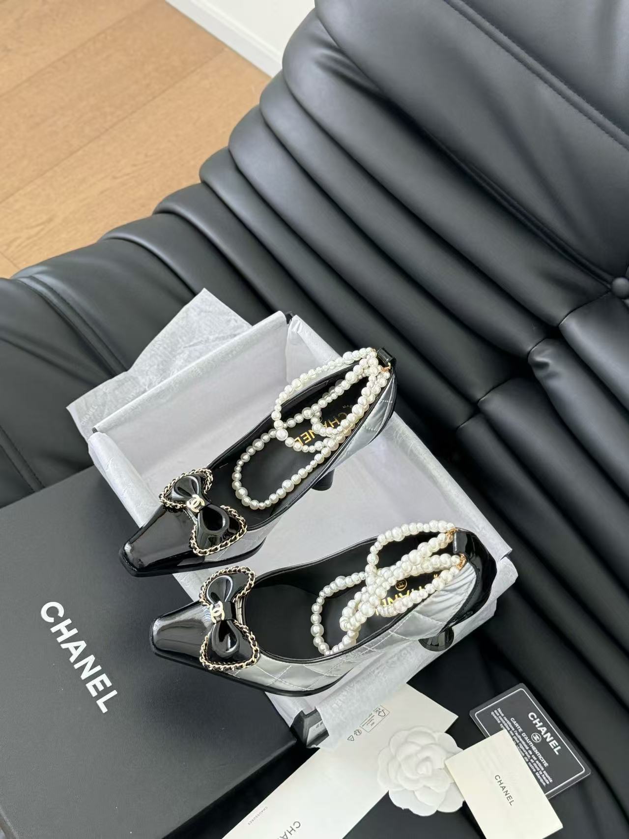CHANE1 高品質弓パールハイヒール【50％割引+送料無料】