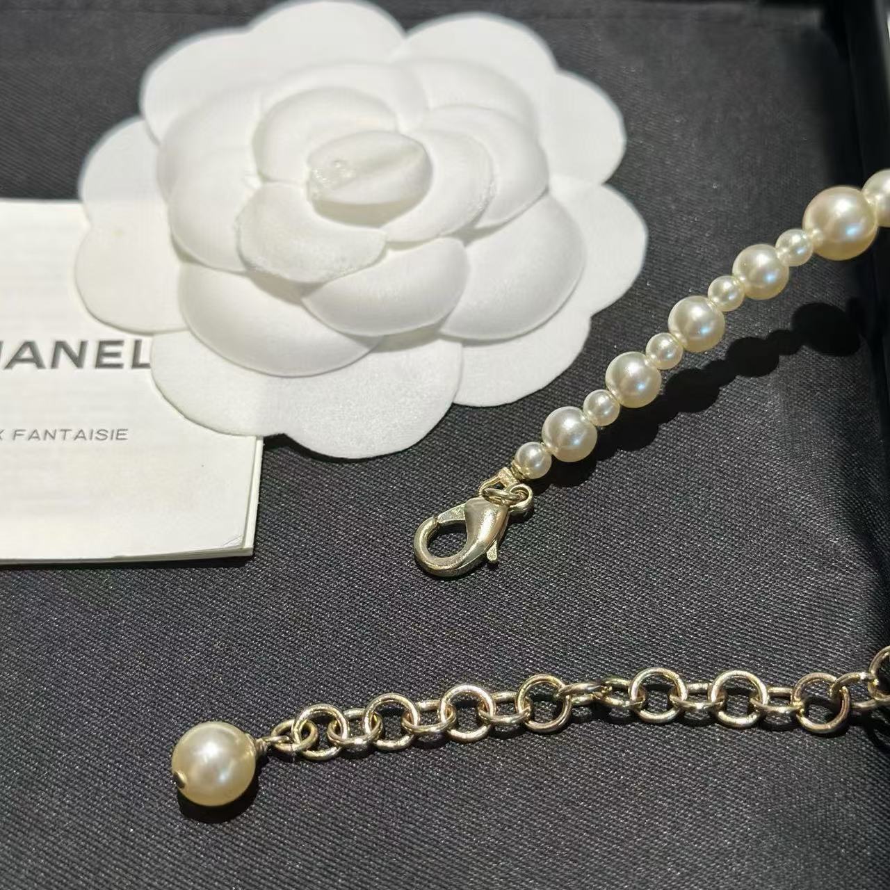 CHANE1 ダブルCダイヤモンド五芒星パールネックレス【50％割引+送料無料】