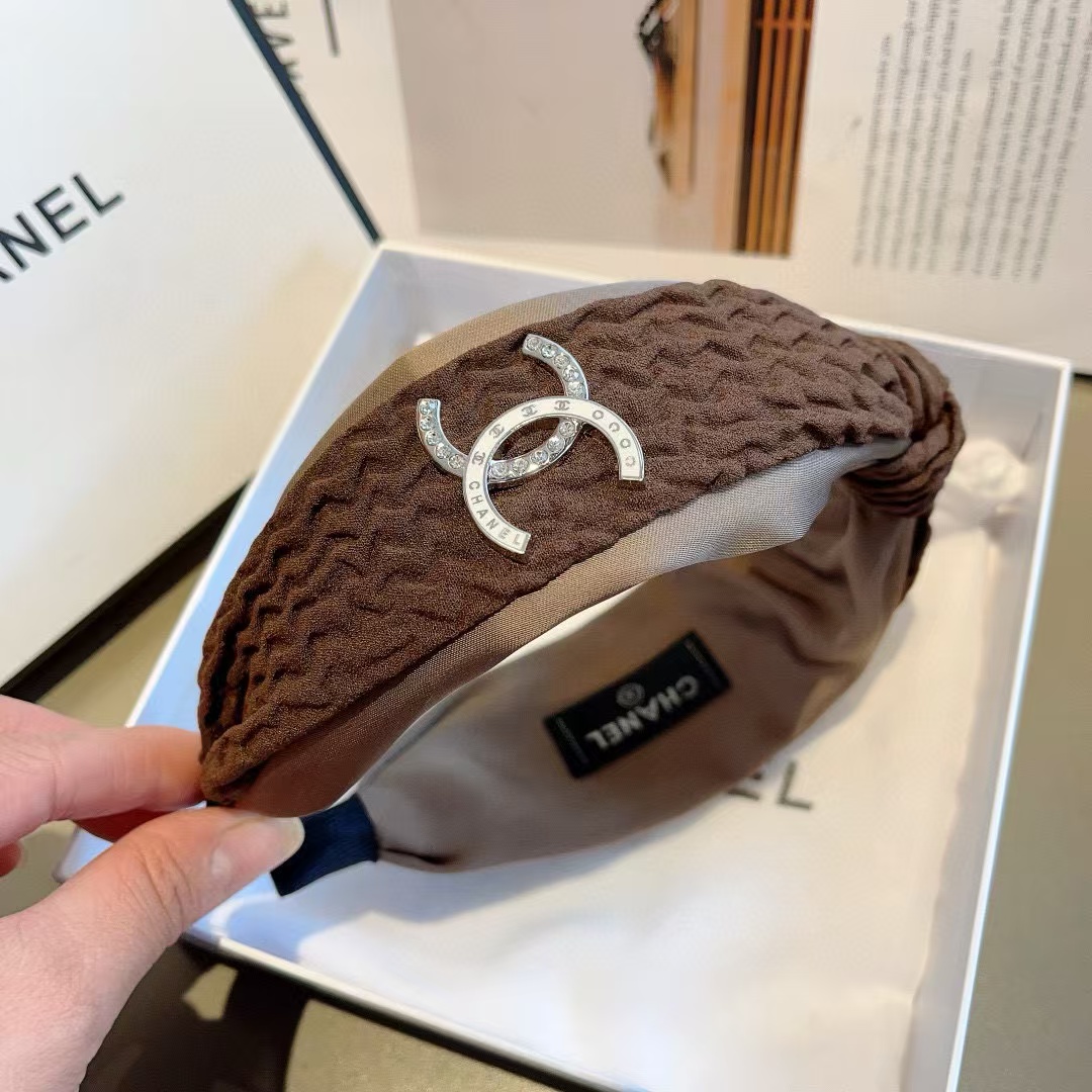 CHANE1 ダブル c ラージ ボウ ヘッドバンド【50％割引+送料無料】