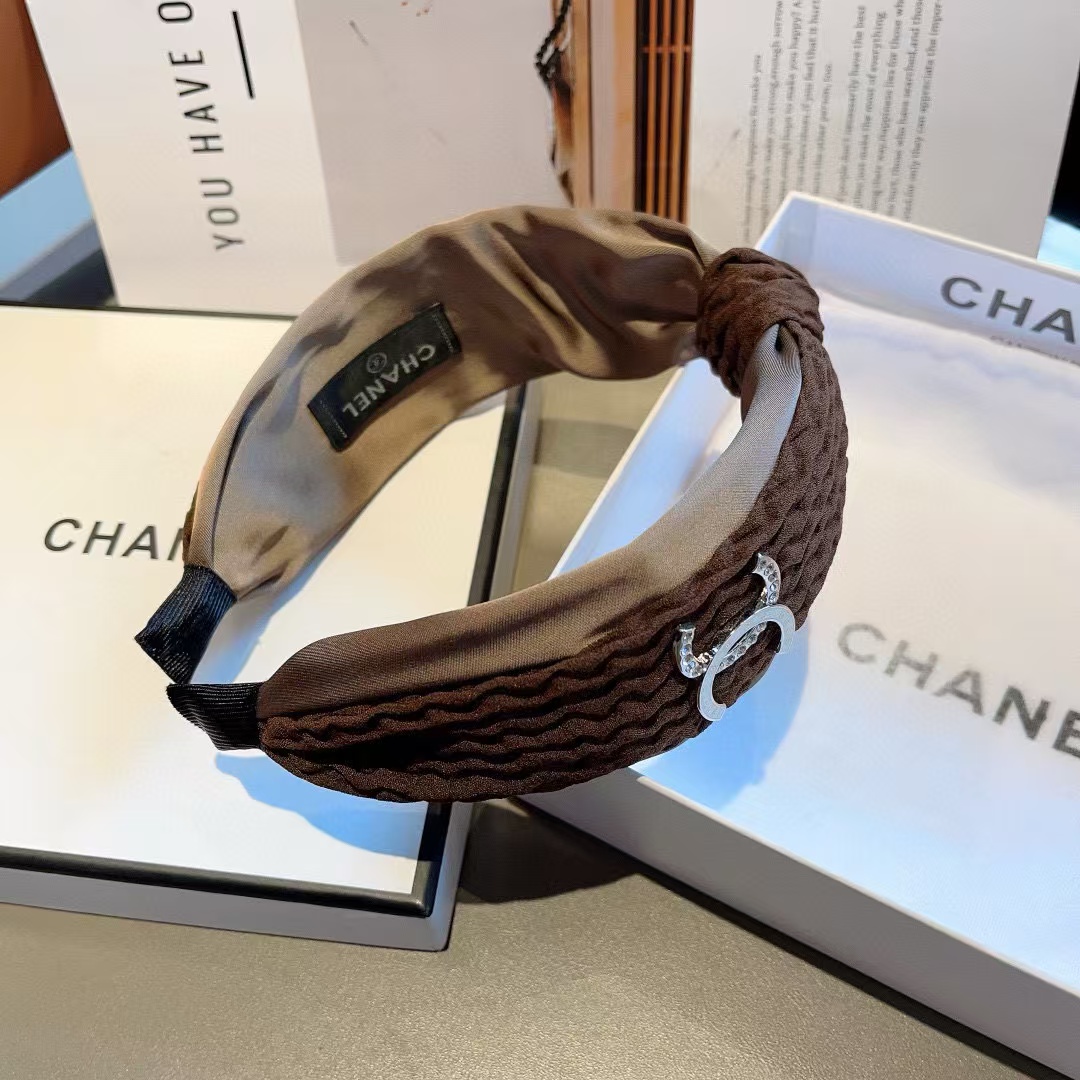 CHANE1 ダブル c ラージ ボウ ヘッドバンド【50％割引+送料無料】