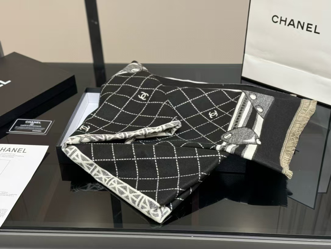 CHANE1 エッフェル塔 カシミア スカーフ【50%割引+送料無料】