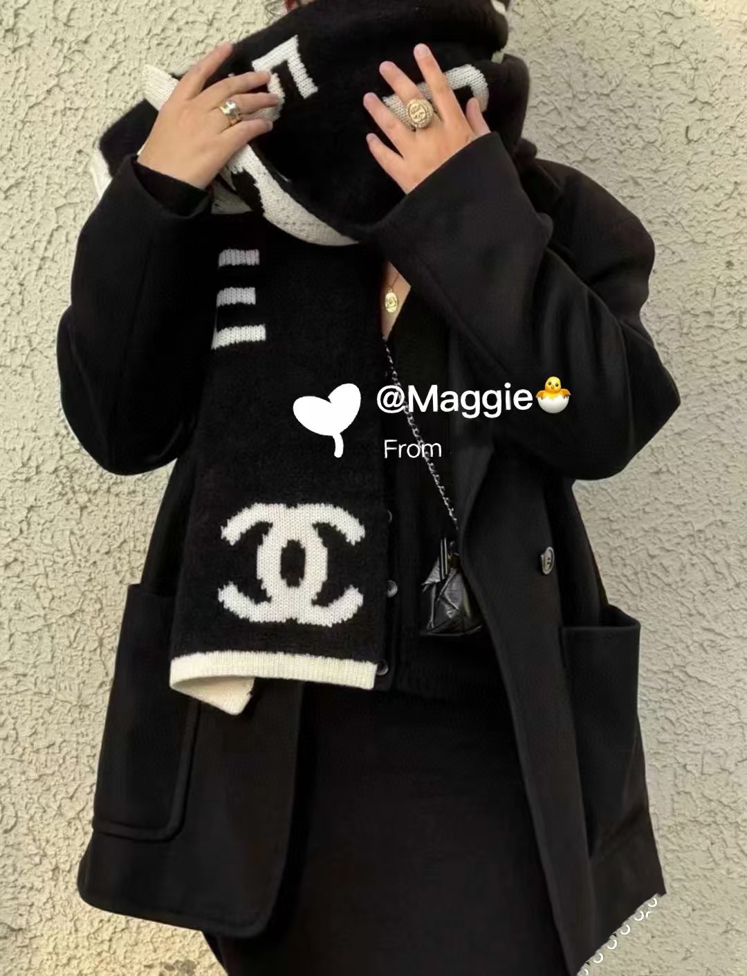 CHANE1レターカシミアスカーフ【50%割引+送料無料】