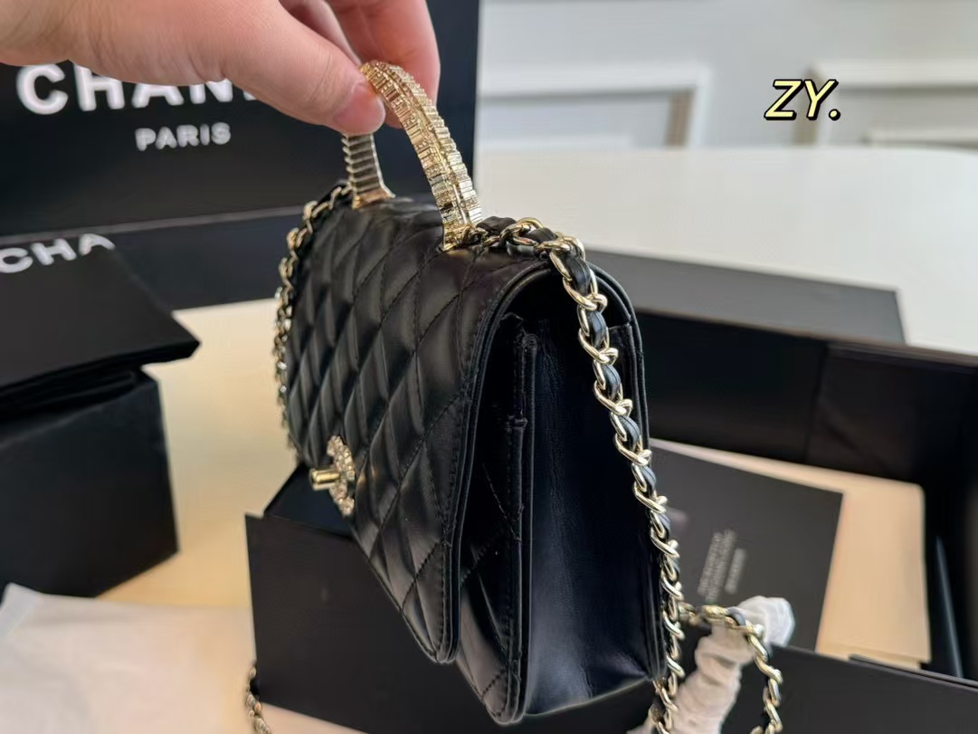 CHANE1 ダイヤモンドハンドルショルダークロスボディバッグ【50％割引+送料無料】