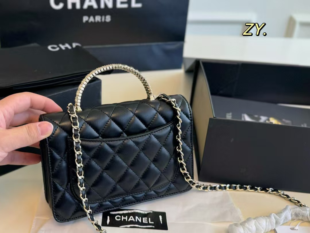 CHANE1 ダイヤモンドハンドルショルダークロスボディバッグ【50％割引+送料無料】