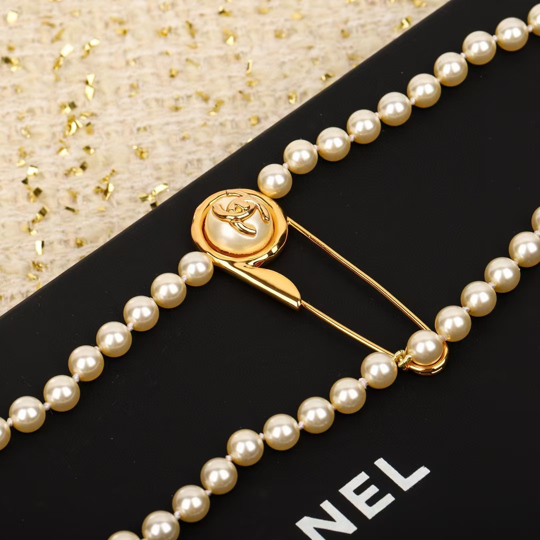 CHANE1ボタンダブルCパールセーターチェーン【50%割引+送料無料】