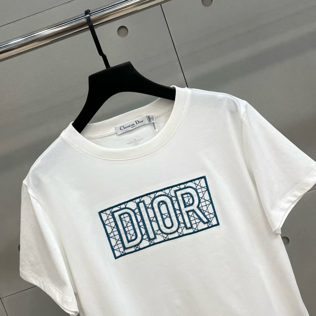 DI0R刺繍レターTシャツ【50％割引+送料無料】