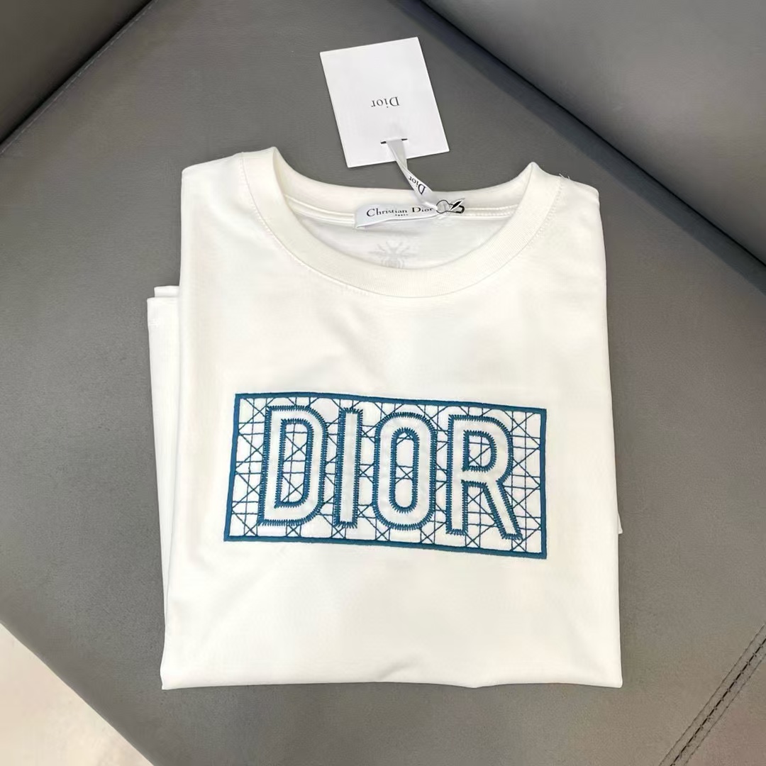 DI0R刺繍レターTシャツ【50％割引+送料無料】