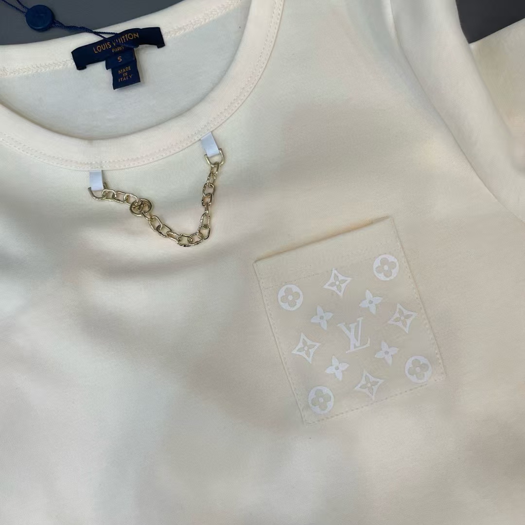 LV チェーンポケット プリント Tシャツ【50％割引+送料無料】