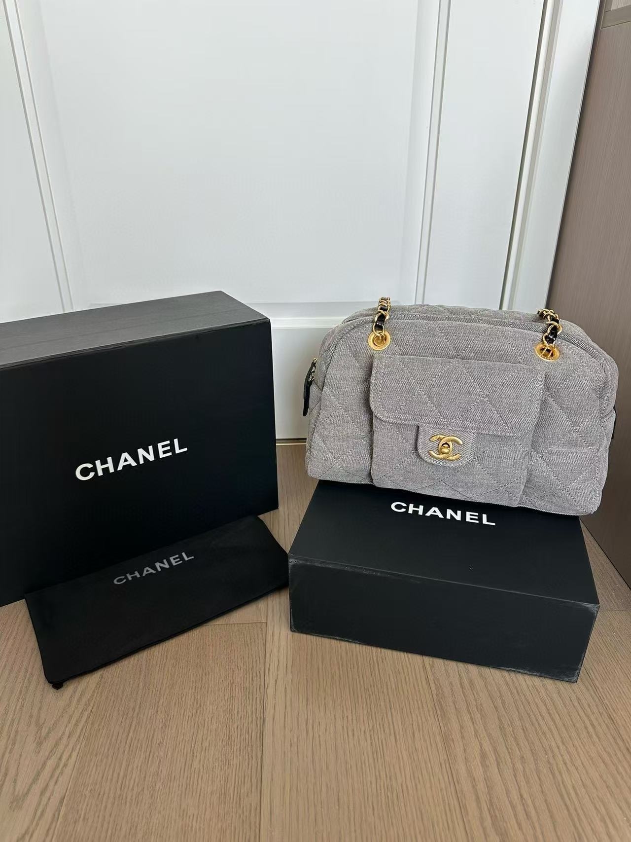 CHANE1 デニムボーリングバッグ【50％割引+送料無料】