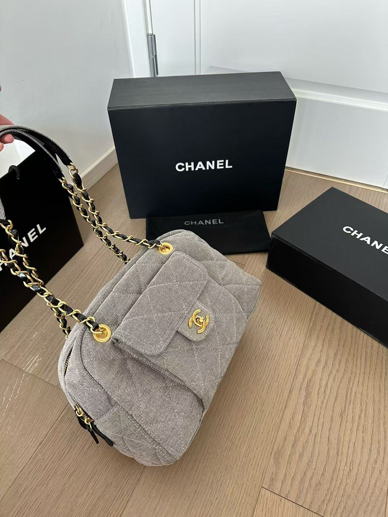 CHANE1 デニムボーリングバッグ【50％割引+送料無料】