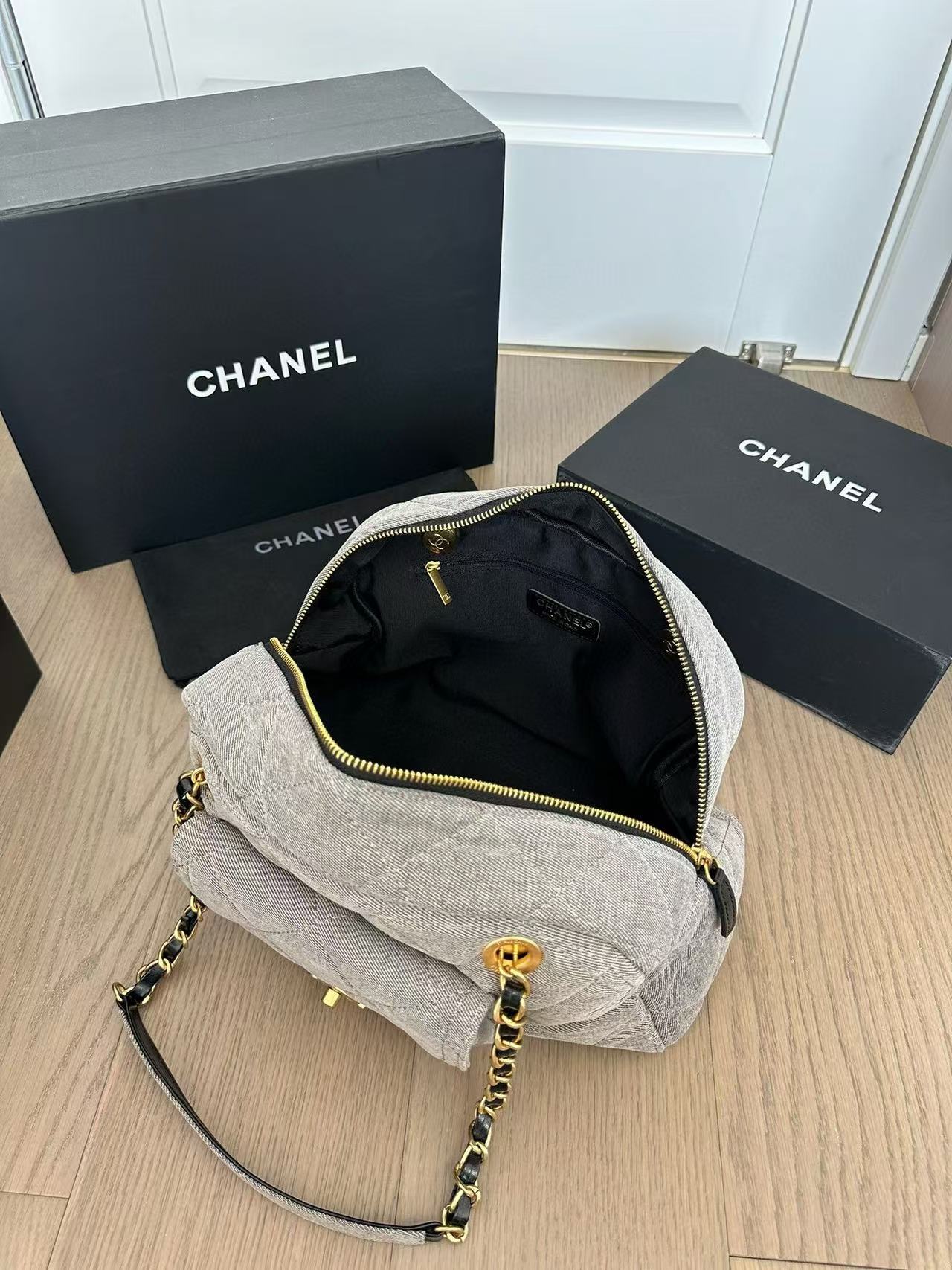 CHANE1 デニムボーリングバッグ【50％割引+送料無料】