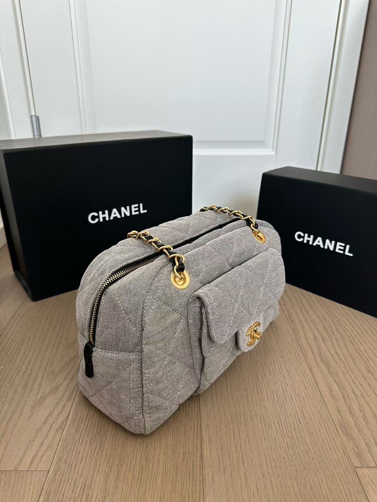 CHANE1 デニムボーリングバッグ【50％割引+送料無料】