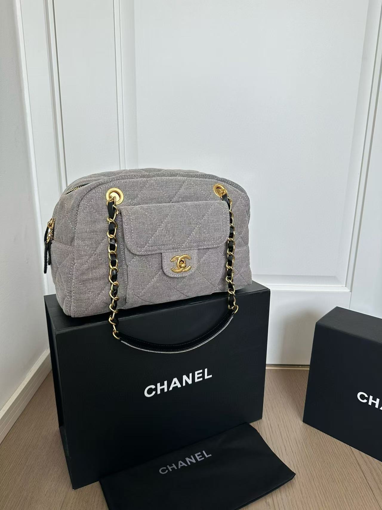 CHANE1 デニムボーリングバッグ【50％割引+送料無料】