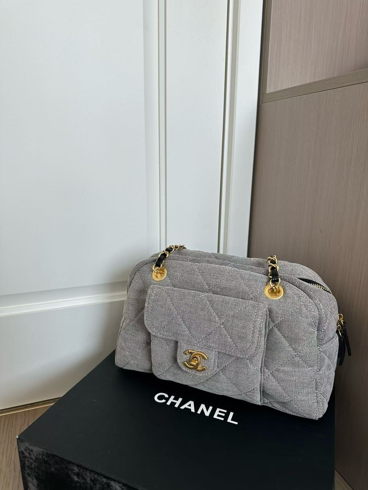 CHANE1 デニムボーリングバッグ【50％割引+送料無料】