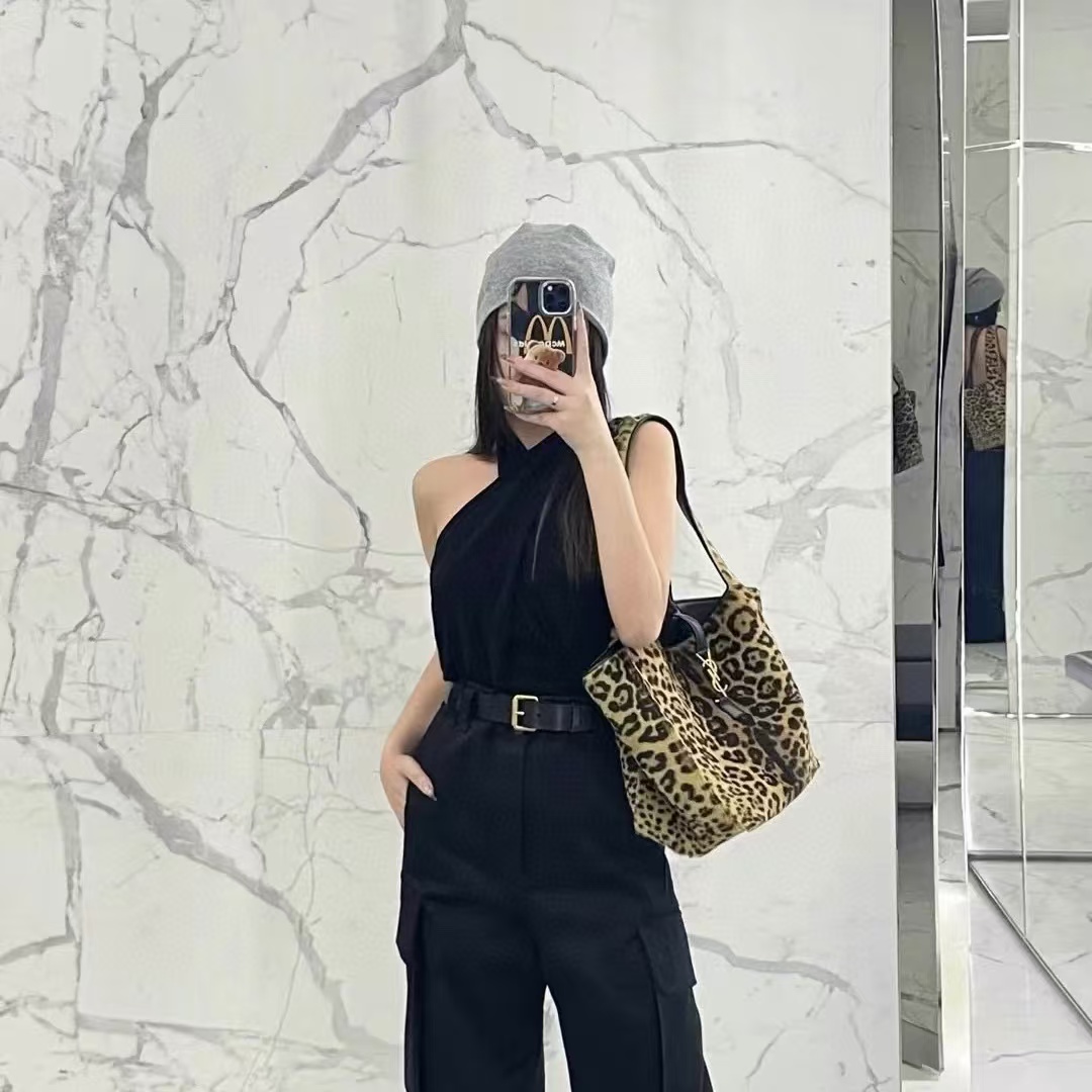 YSL レオパード柄 ショッピングバッグ【50％割引+送料無料】