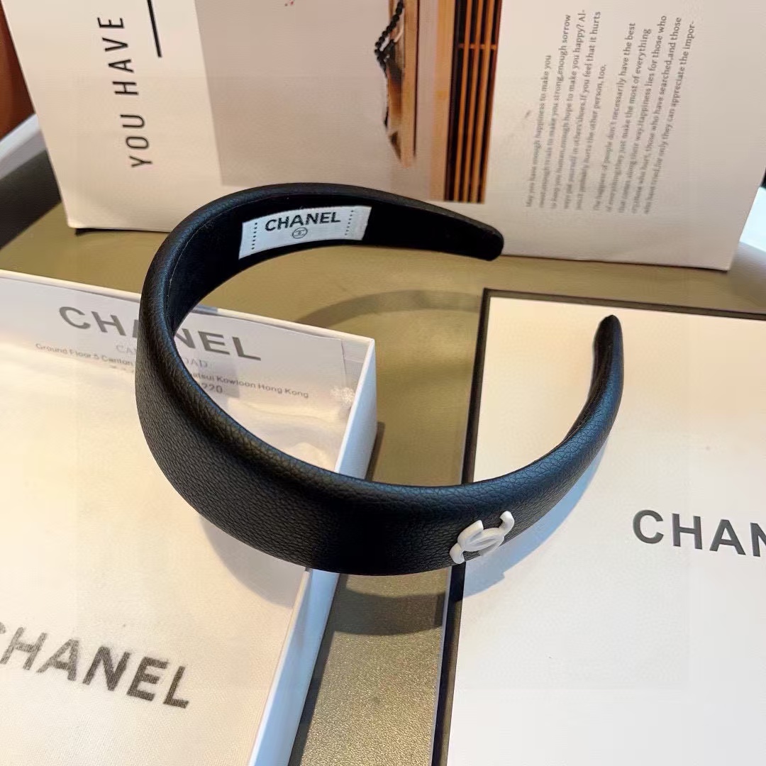 CHANE1 シンプルダブルCロゴヘッドバンド【50％割引+送料無料】