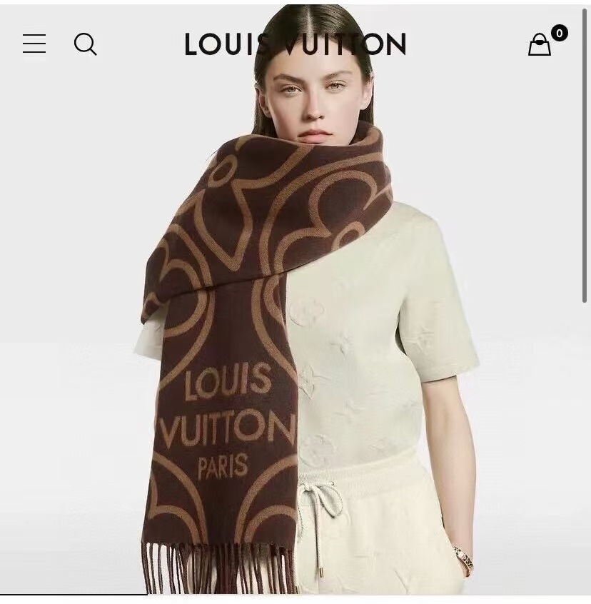 LV 四つ葉のクローバー タッセル カシミヤスカーフ【50％割引+送料無料】