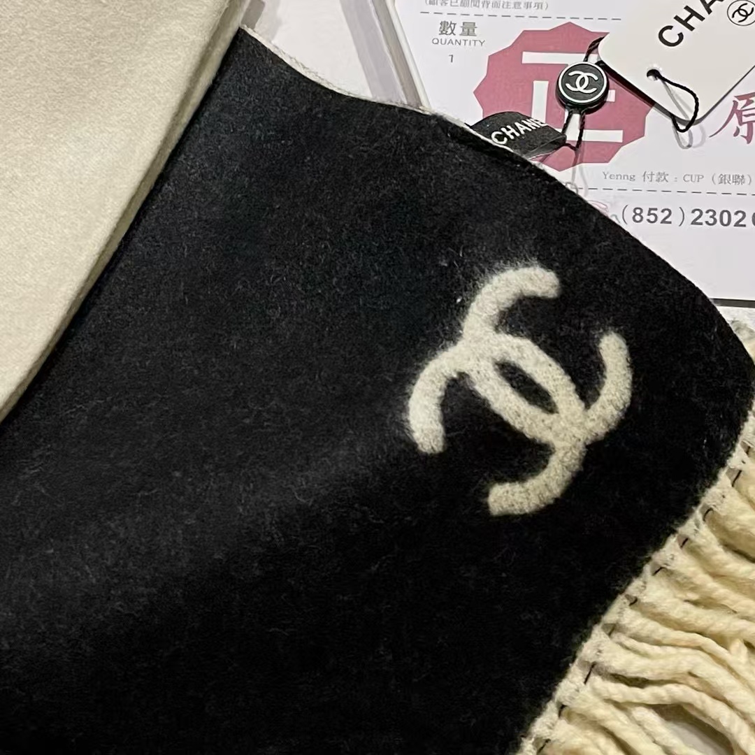 CHANE1 グラデーションタッセルカシミヤスカーフ【50％割引+送料無料】